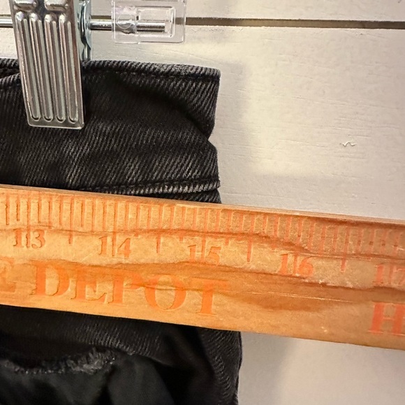 Abercrombie & Fitch Woman 90’s relaxed split hem jean 28 black cotton boho chic - Picture 8 of 11